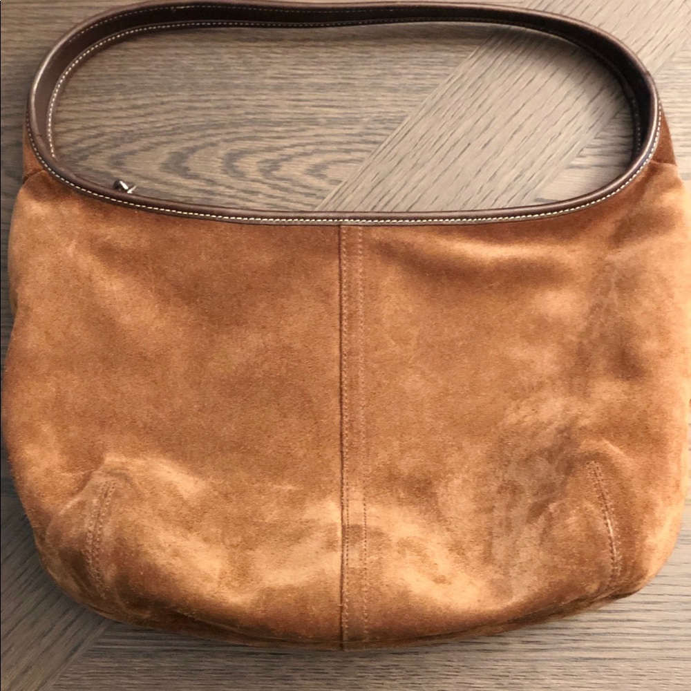 Coach Brown Suede Shoulder Bag